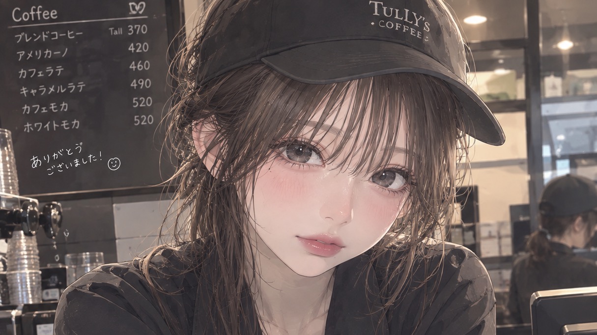 カフェバイト、初めは主人公が客として来店して物語は始まる